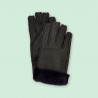 Winter Gloves for Men / Leather with Faux Fur Cuff