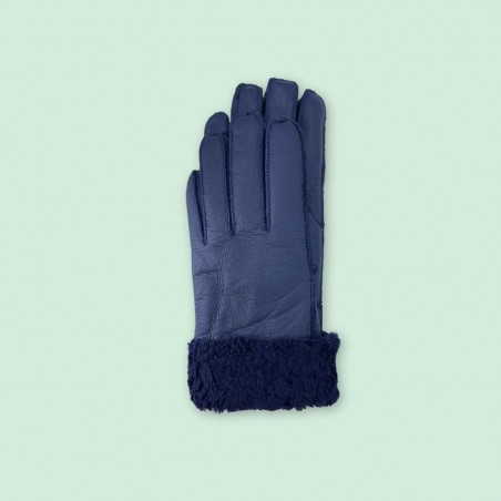 Winter Gloves – Leather with Faux Fur Cuff for Women