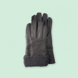Winter Gloves – Leather with Faux Fur Cuff for Women