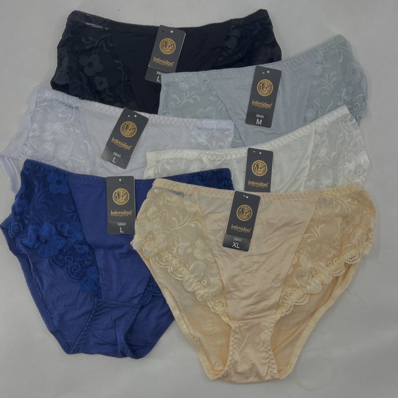 Wholesale Cotton and Lace Panties - 5B40