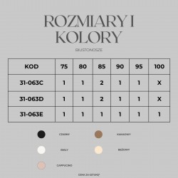 Biustonosz Anfen 31-063C - Rozmiary