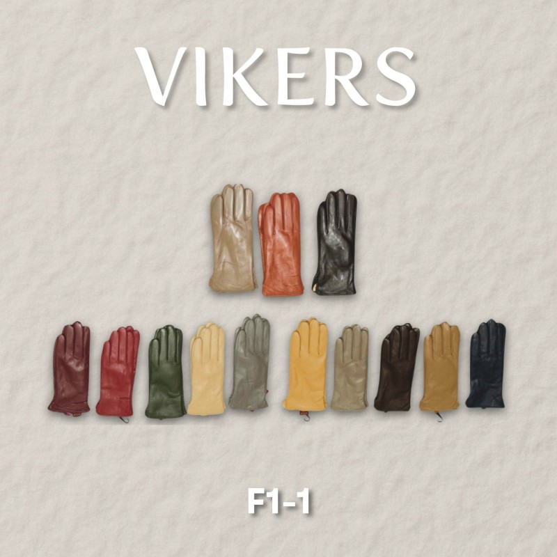 Women's leather gloves VIKERS F1-1 - colourful, winter, wholesale