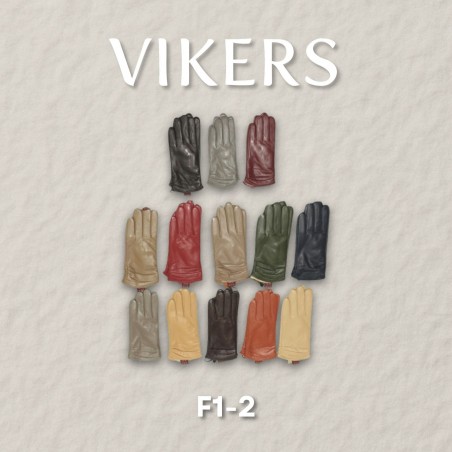 Rękawiczki damskie VIKERS F1-2 – eleganckie skórzane modele w wielu kolorach - hurtownia online