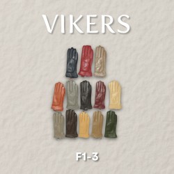 Skórzane rękawiczki damskie VIKERS F1-3 – modne kolory, ciepłe wnętrze - hurtownia