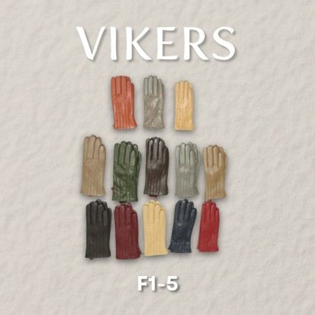 VIKERS women's gloves F1-5 - natural leather, wholesale, winter models