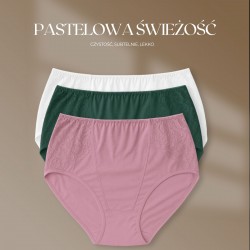 Majtki Intimidao 2365 – klasyczne figi bawełniane z koronką - plus size | Hurtownia bielizny Anfen.eu