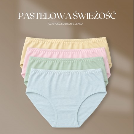 Intimidao Q7800S panties - classic panties in pastel colours - BIO cotton | Anfen.eu lingerie wholesaler
