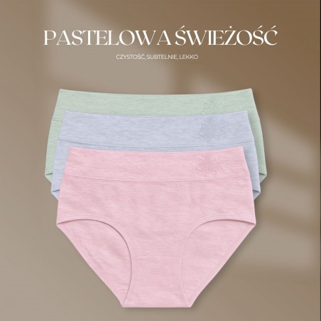 Majtki Intimidao Q7177S – figi damskie BIO Bawełna Premium w pastelowych kolorach | Hurtownia bielizny Anfen.eu