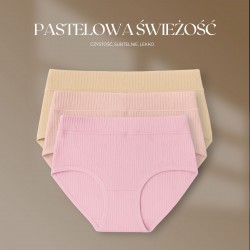 Intimidao Q772S - women's panties BIO Cotton Premium in ribbed pattern | Anfen.eu lingerie wholesaler