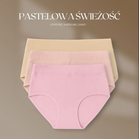 Intimidao Q772S - women's panties BIO Cotton Premium in ribbed pattern | Anfen.eu lingerie wholesaler