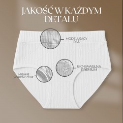 Majtki Intimidao Q772S – figi damskie BIO Bawełna Premium w prążkowanym wzorze | Hurtownia bielizny Anfen.eu