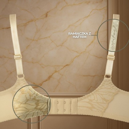 Anfen 24-053D bra with leaf embroidery and decorative straps | Anfen.eu lingerie wholesale - Back