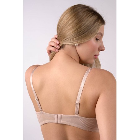 Biustonosz Anfen 25-001D – bardotka z odpinanymi ramiączkami i koronkowym wzorem | Hurtownia bielizny Anfen.eu