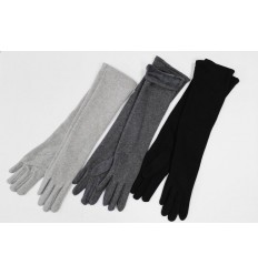 Women's cotton gloves long F25